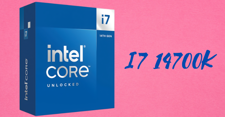 Intel Core i7 14700K processor held above its retail box