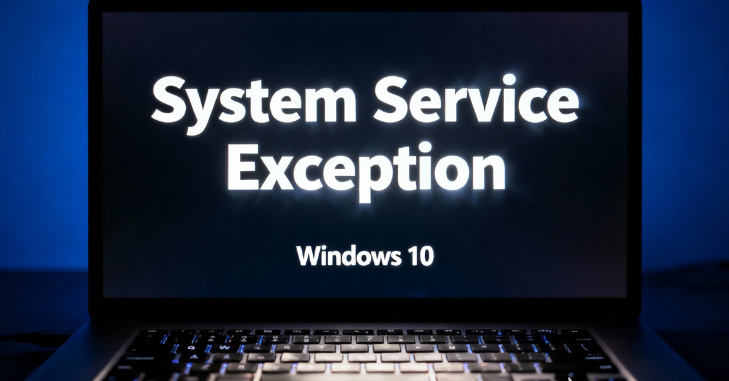 Laptop screen displaying a Windows stop code during startup