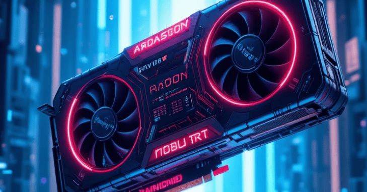 Graphics card installed inside a gaming desktop