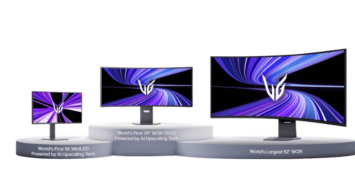 Comparison of LG 5K2K UltraGear and UltraFine monitor models side by side