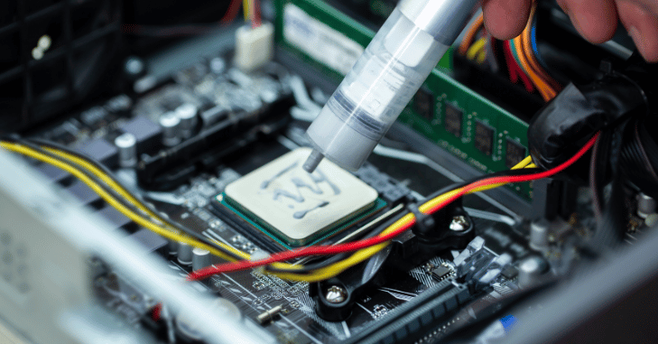 Cleaning old thermal paste from a processor surface