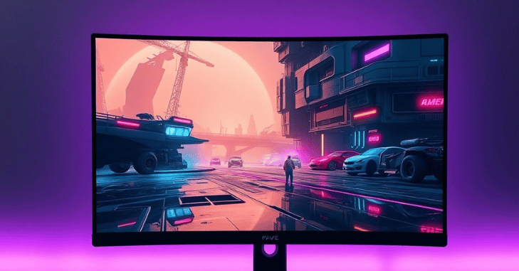 Fast refresh display showing a fast paced game