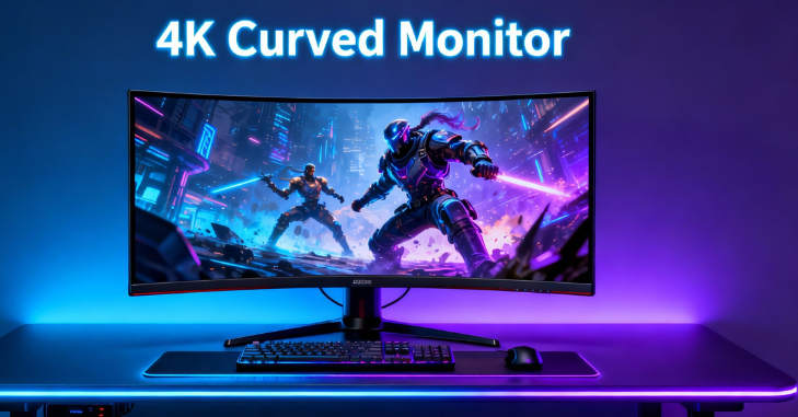 Two curved 4K monitors compared for size and panel quality