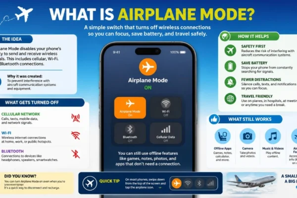 What Is Airplane Mode? What It Turns Off, What Still Works, and When to Use It